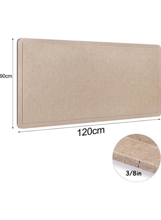 L&E Foldable Large Bulletin Board, 90×120cm Felt Board Decorative Pin Board, Cork Board Alternative for Wall, Foldable Photo Board Self-Adhesive Vision (khaki)  - Image 2