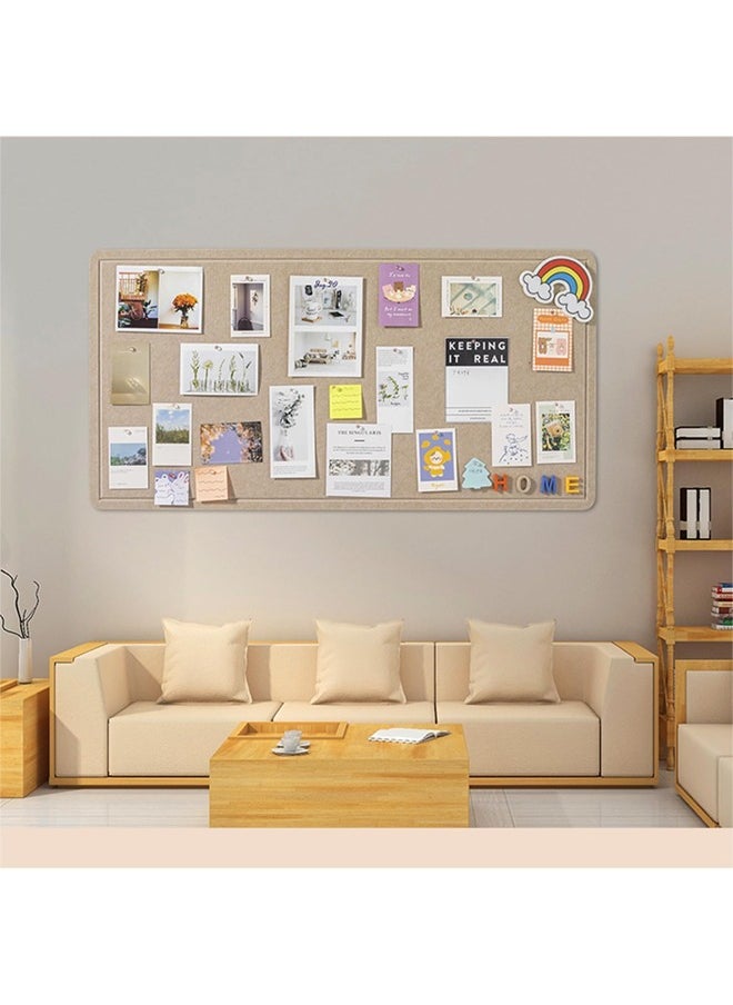 L&E Foldable Large Bulletin Board, 90×120cm Felt Board Decorative Pin Board, Cork Board Alternative for Wall, Foldable Photo Board Self-Adhesive Vision (khaki)  - Image 3