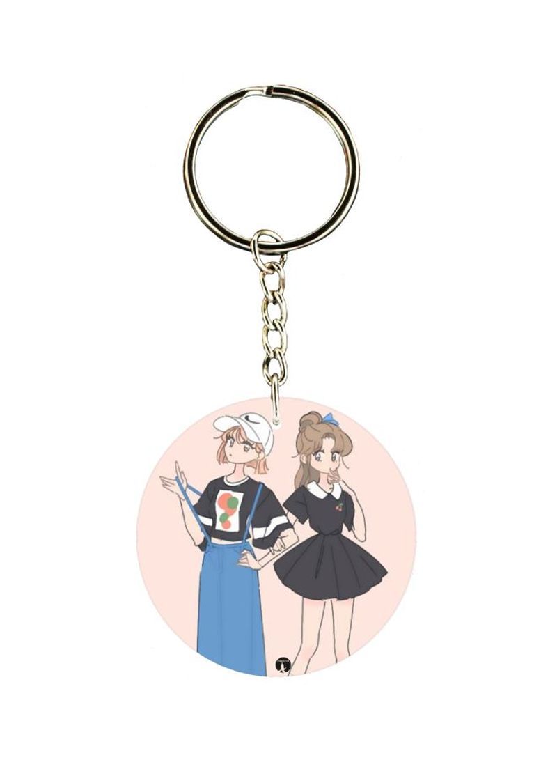 Girl Printed Keychain