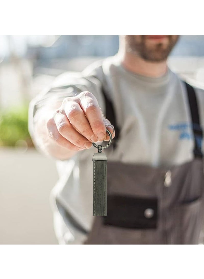 MORGAN Premium Carbon Fiber And Leather Keychain - Minimalist Design for Car Keys - Image 3