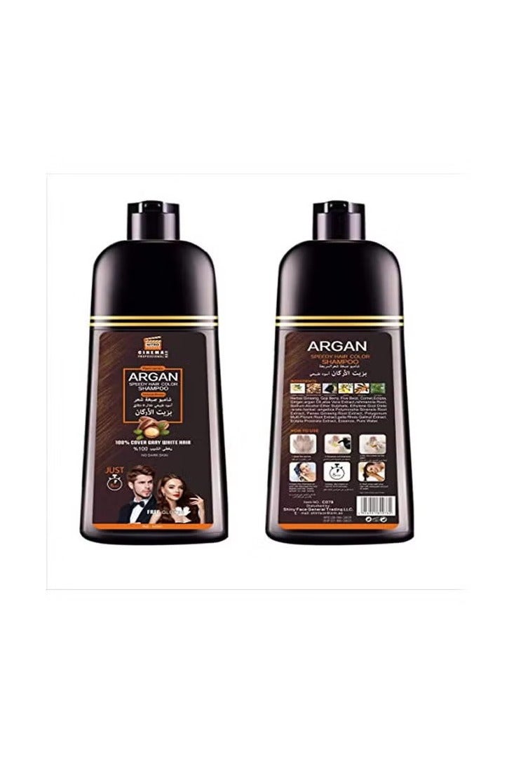 نيترو كندا شامبو نيترو كندا أرغان سريع التلوين للشعر - أسود طبيعي | تغطية كاملة للشعر الرمادي في 8 دقائق - 420 مل - Image 2