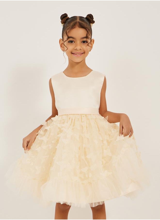 Styli Butterfly Embellished Sleeveless Dress  - Image 2