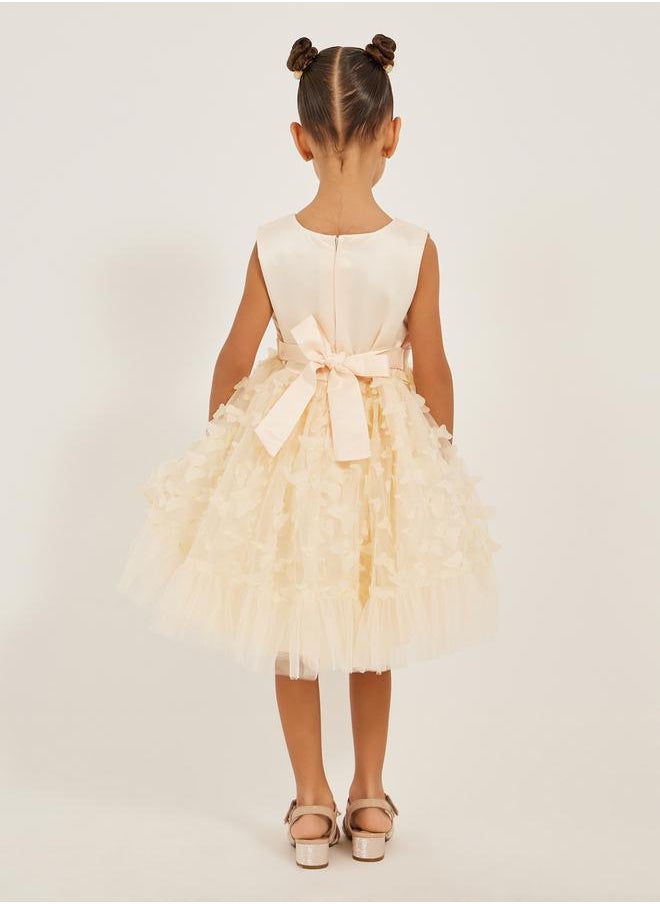 Styli Butterfly Embellished Sleeveless Dress  - Image 4