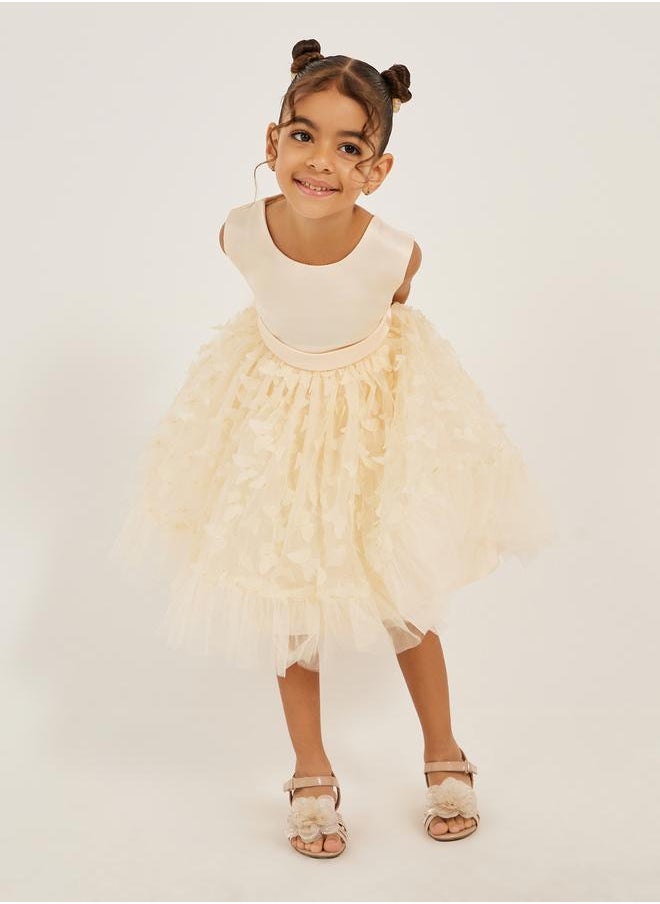 Styli Butterfly Embellished Sleeveless Dress  - Image 1