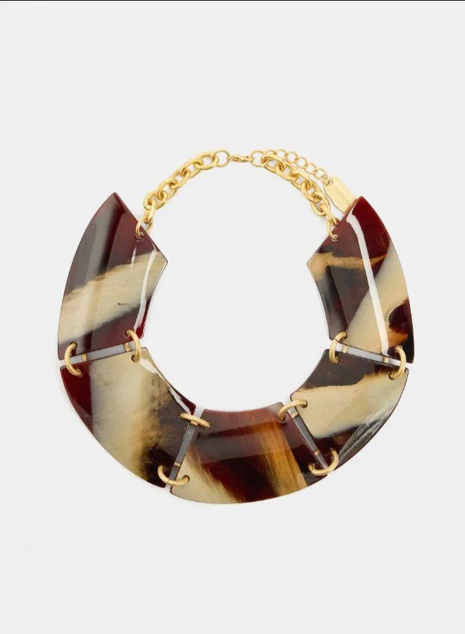 بارفوا عقد ماكسي قصير بتأثير حجر