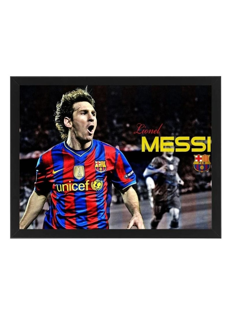 RKN Digital Wall Art Poster Frame Lionel Messi 21X30 cm - Image 1