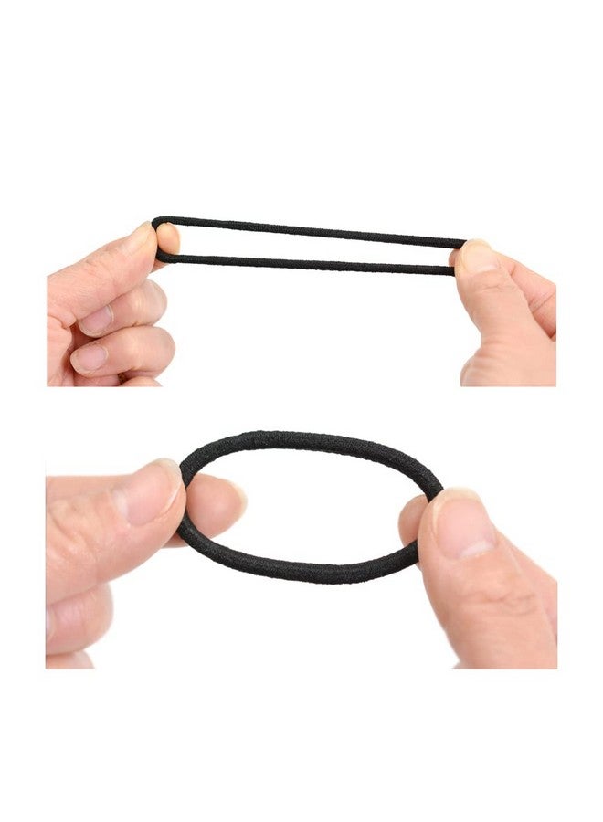 ياتشيو 45 قطعة من أربطة الشعر المطاطية السوداء وربطات ذيل الحصان وأشرطة الشعر المطاطية وإكسسوارات الشعر للنساء (4 مم) - Image 3