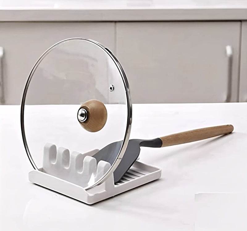 V2H 4 Slots Spoon Spoon Stand for Kitchen, Spoon Stand, Spoon Holder, Spatula Holder for Kitchen, Cutlery Stand, Cutlery Stand for Kitchen, Utensil Holder for Kitchen 1 Pcs White - Image 2