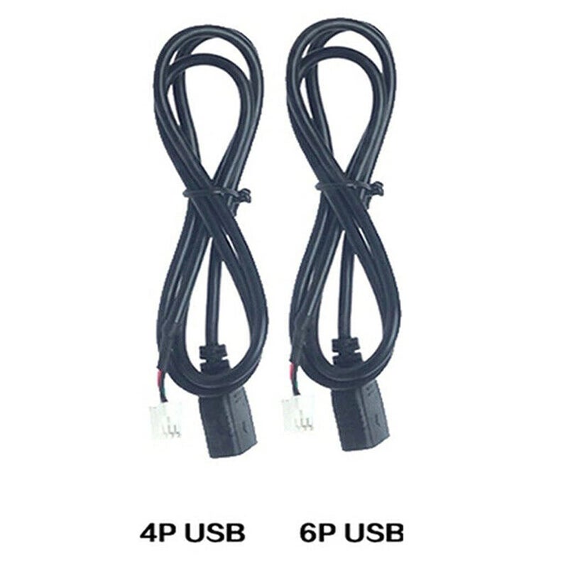 4Pin 6Pin Car Stereo Flush Mount USB Panel AUX Extension Cable Adapter - Image 4