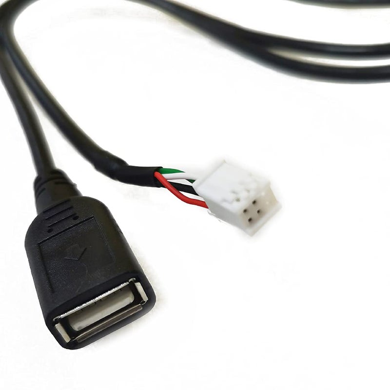 4Pin 6Pin Car Stereo Flush Mount USB Panel AUX Extension Cable Adapter - Image 3