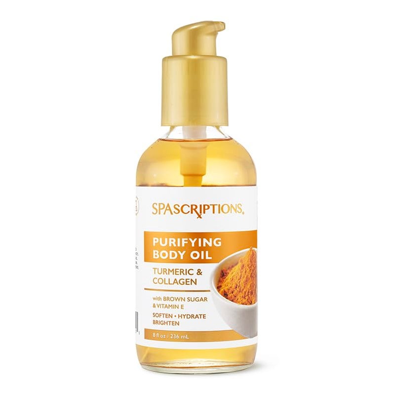 SpaScriptions Body Oil Collection 8 fl oz (8 fl oz, Tumeric & Brown Sugar)