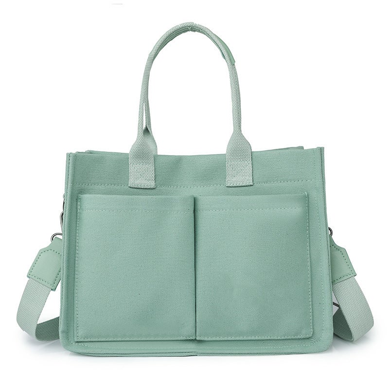 Dourr Multi-Compartment Top Handle Handbag Canvas Crossbody Bag Women'S Small Handbag Wallet - Image 1