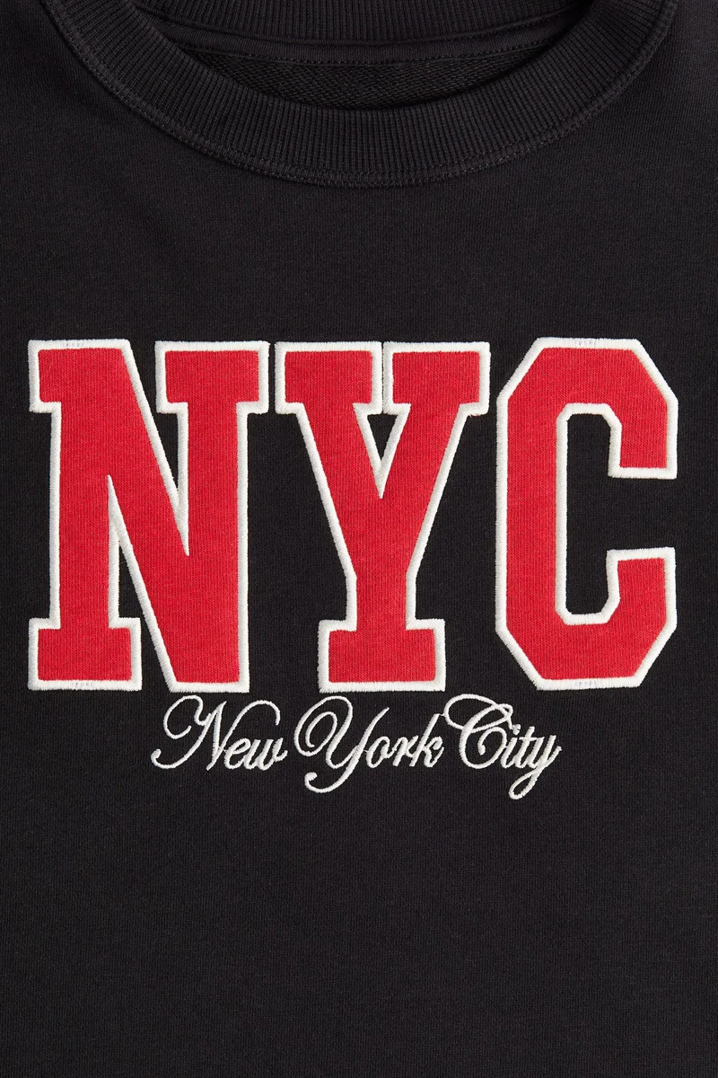 H&M Print-motif short top