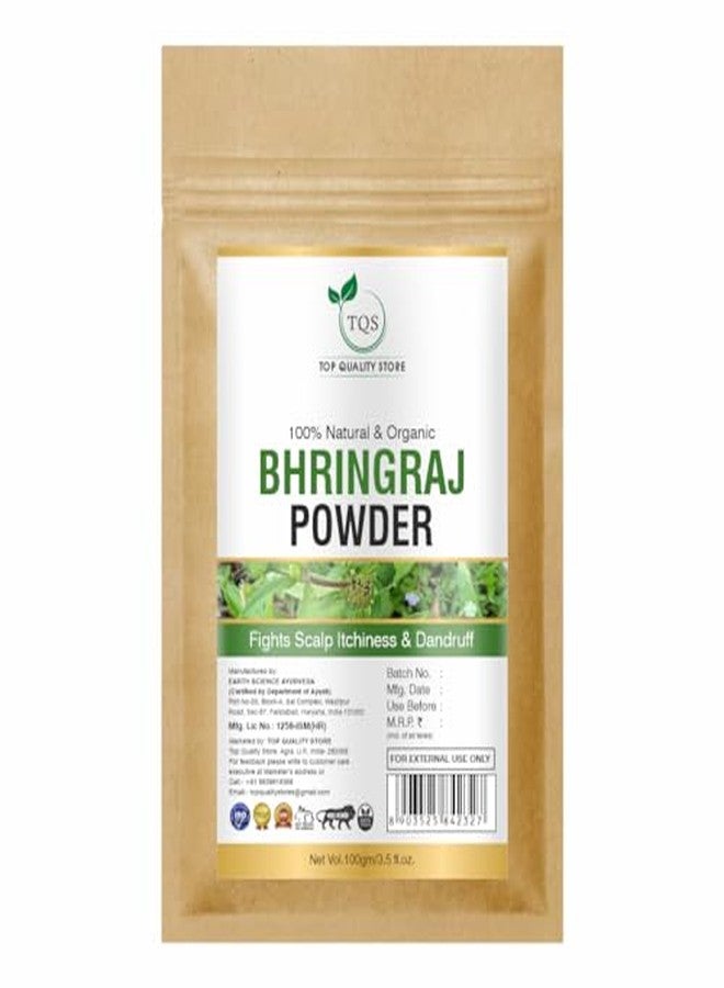 TQS Organic Bhringraj Powder for Scalp and Dandruff Care, 100% Natural, 100g - Image 2