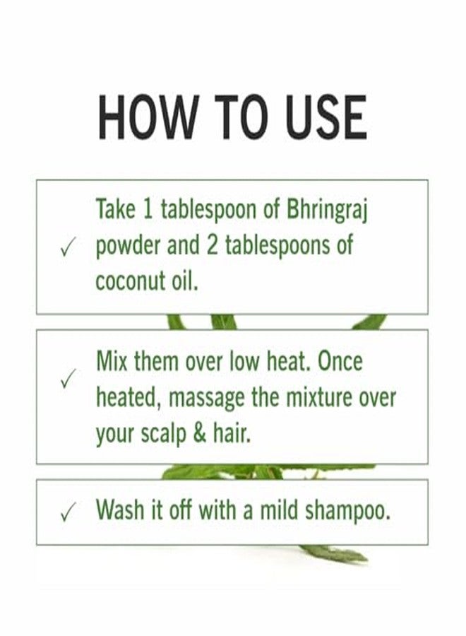 TQS Organic Bhringraj Powder for Scalp and Dandruff Care, 100% Natural, 100g - Image 5