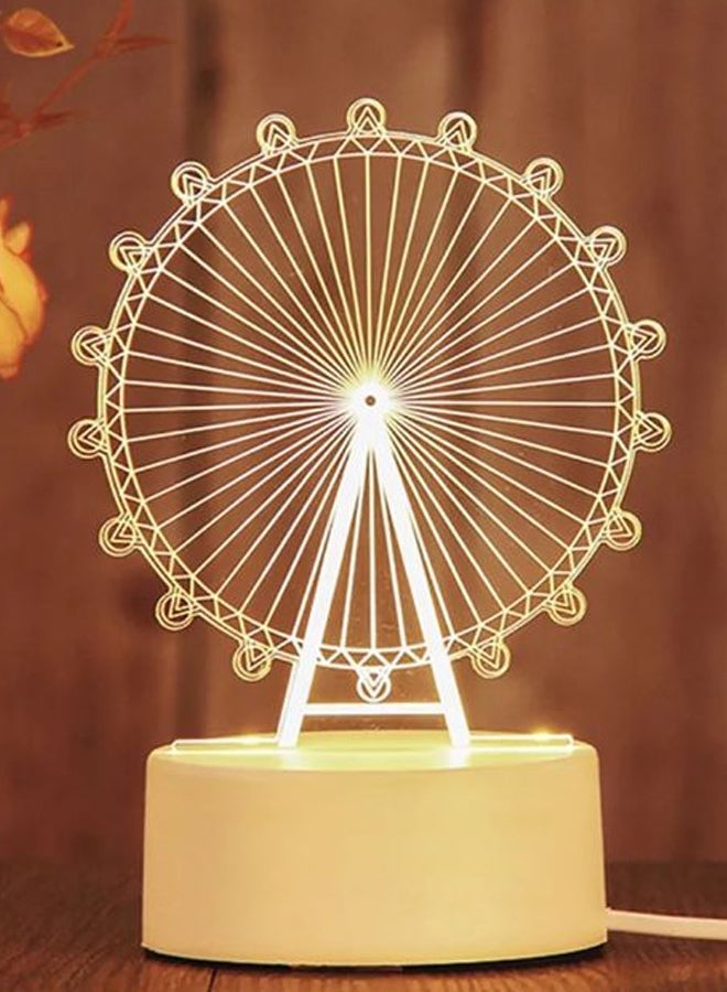 Motianl 3D Night Light Table Lamp Beige/Clear 100x40mm - Image 2