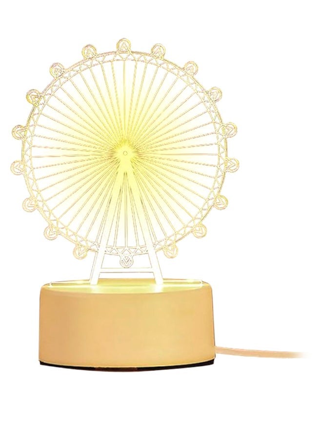 Motianl 3D Night Light Table Lamp Beige/Clear 100x40mm - Image 1