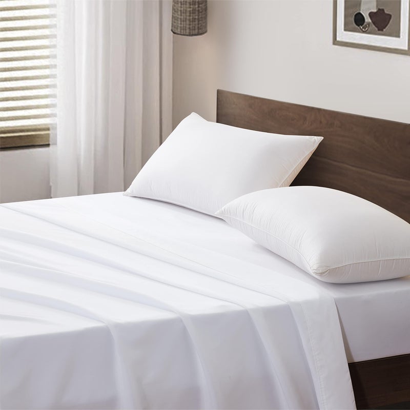 Maple&Stone Twin Flat Sheet 6 Pack,Premium Soft & Breathable,Brushed Microfiber Fabric,Anti-Shrinkage & Non-Fading,Bulk Flat Sheets Only Twin Size (White) - Image 5