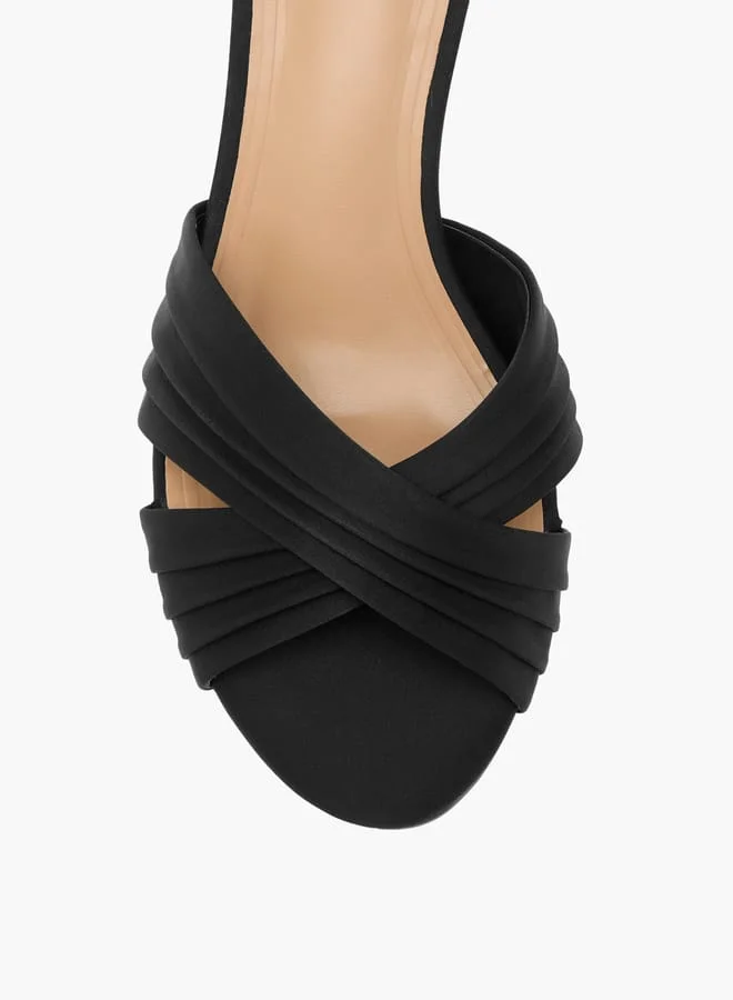 Celeste Womens Cross Strap Slip-On Sandals With Stiletto Heels Ramadan Collection
