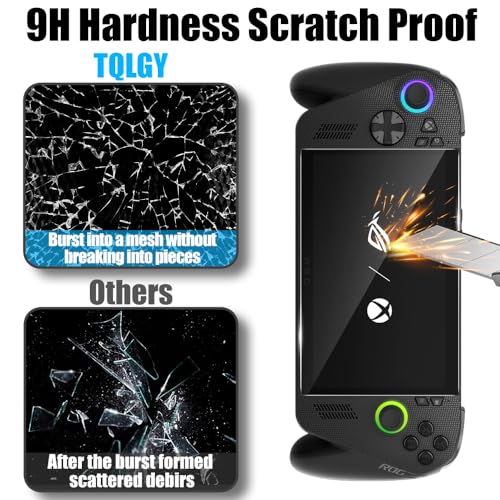 TQLGY 2 Pack Tempered Glass Screen Protector for ASUS ROG Xbox Ally X & ROG Xbox Ally 2025 & ROG Ally X 2024 Accessories 7-Inch, Ultra HD, Anti-Scratch, Anti-Fingerprint, Bubble-Free - Image 3