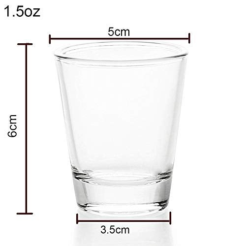 BCnmviku 1.5 oz Shot Glasses Sets with Heavy Base, Clear Shot Glass (2 Pack) - Image 2