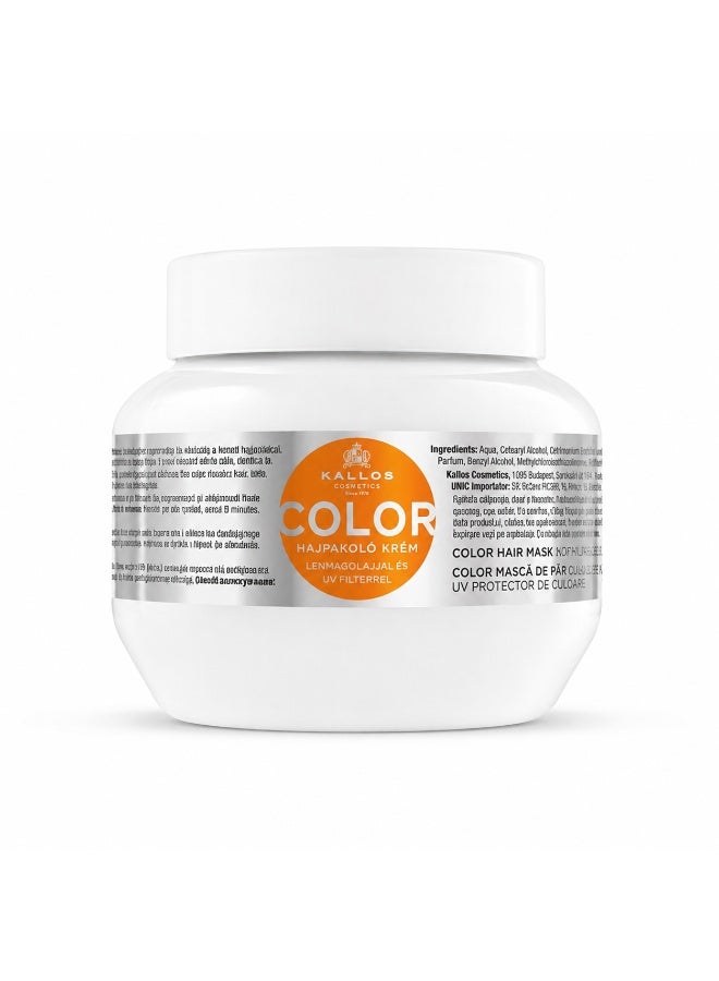 KALLOS Color Hair Mask with Linseed Oil & UV Filter 275ml – Hair Mask for Color Protection - Image 1