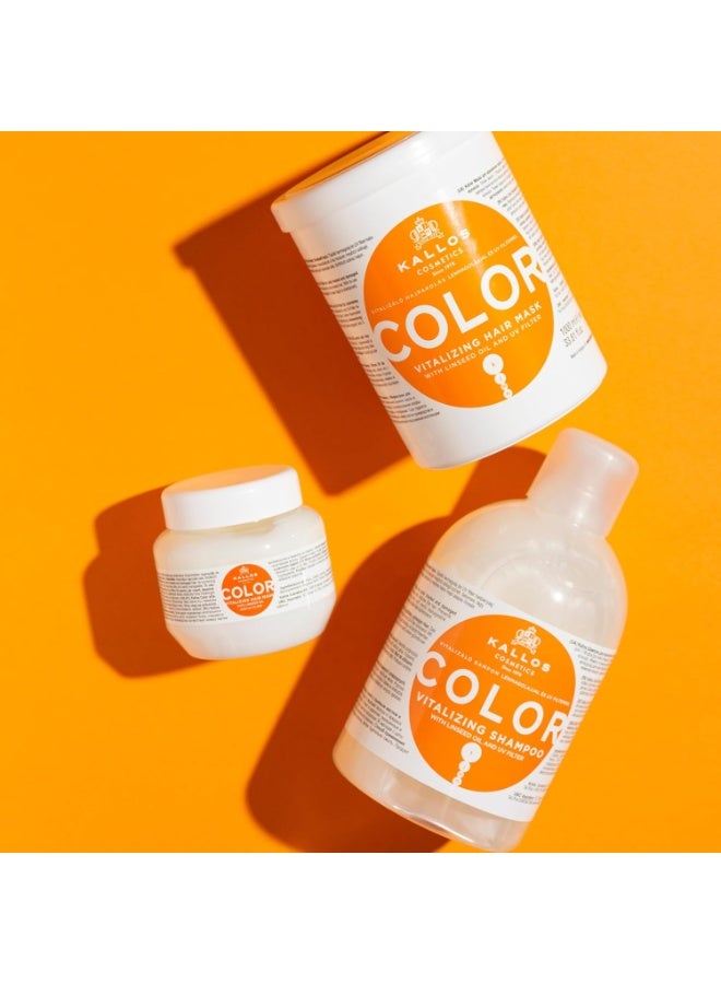 KALLOS Color Hair Mask with Linseed Oil & UV Filter 275ml – Hair Mask for Color Protection - Image 4