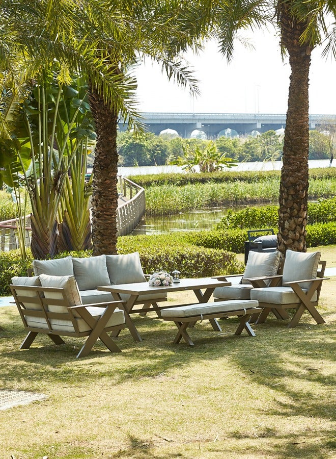 Broyhome 9-Piece Outdoor Sofa Set Garden Furniture Set Aluminium Frame Patio Garden Furniture Modern Design Garden Lounge Sofa Set  - Image 1