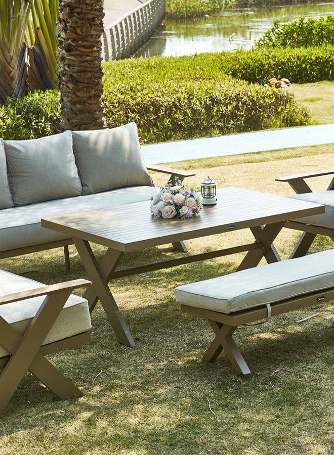 Broyhome 9-Piece Outdoor Sofa Set Garden Furniture Set Aluminium Frame Patio Garden Furniture Modern Design Garden Lounge Sofa Set  - Image 3