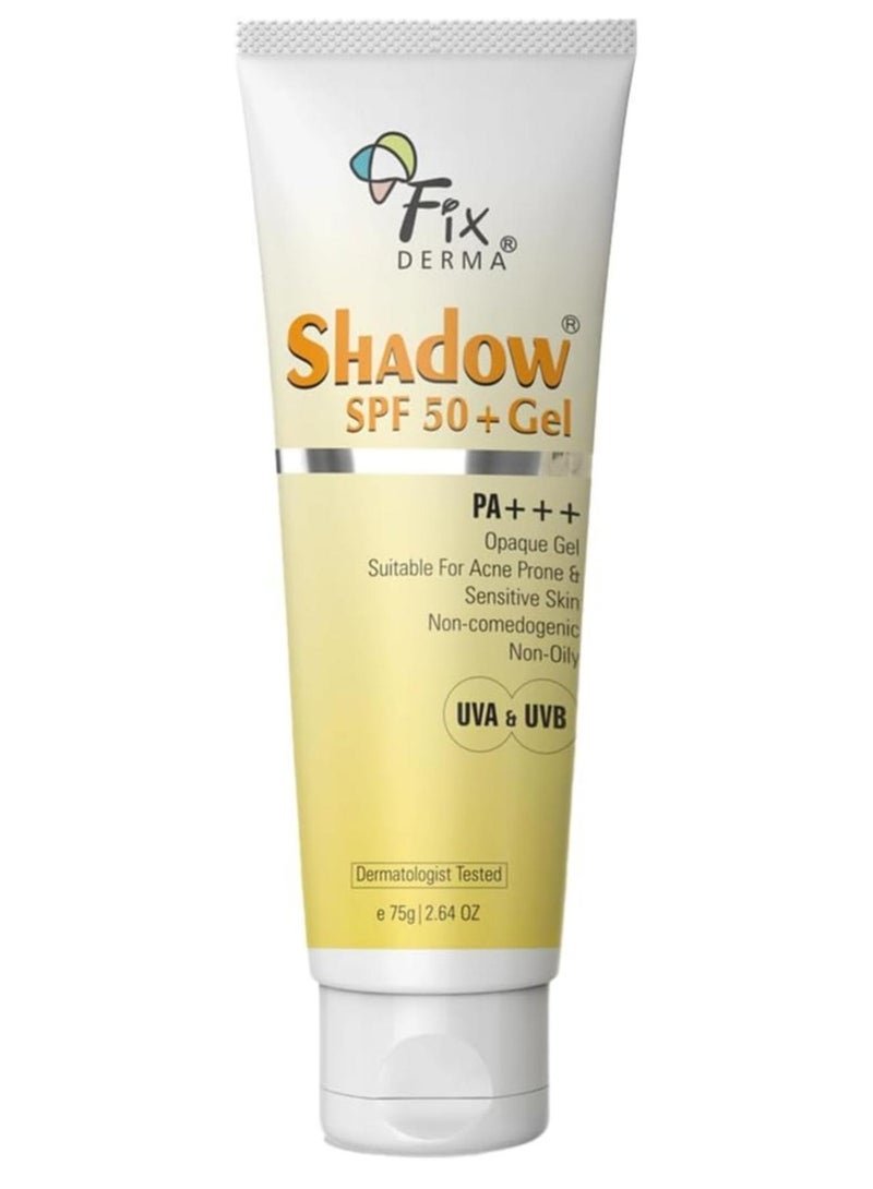 فيكسديرما جل فيكسديرما شادو الواقي من الشمس بمعامل حماية 50+ للبشرة الدهنية والجسم والوجه، واسع الطيف للحماية من الأشعة فوق البنفسجية فئة A والأشعة فوق البنفسجية فئة B للجنسين، غير دهني ومقاوم للماء، 75 جم - Image 1