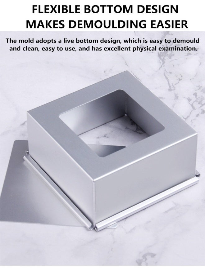 Square Pan for Brownie Cake Size 8 Inches with Removable Bottom - Image 2