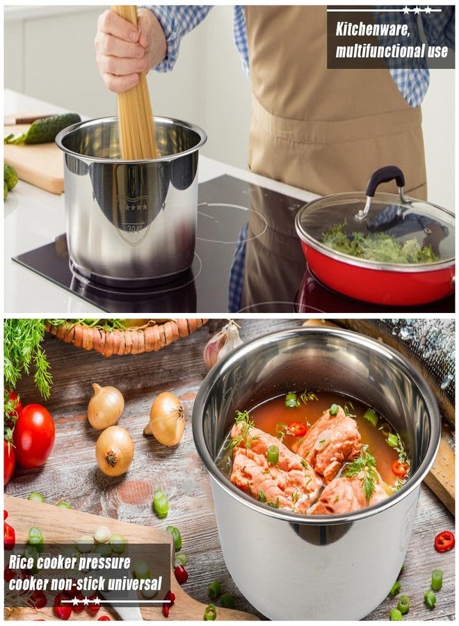 LNQ LUNIQI وعاء داخلي بديل لطباخ الأرز سعة 3 لترات، بطانة داخلية من الفولاذ المقاوم للصدأ لأدوات الطبخ، ملحقات بديلة لأدوات الطبخ المنزلية. - Image 4