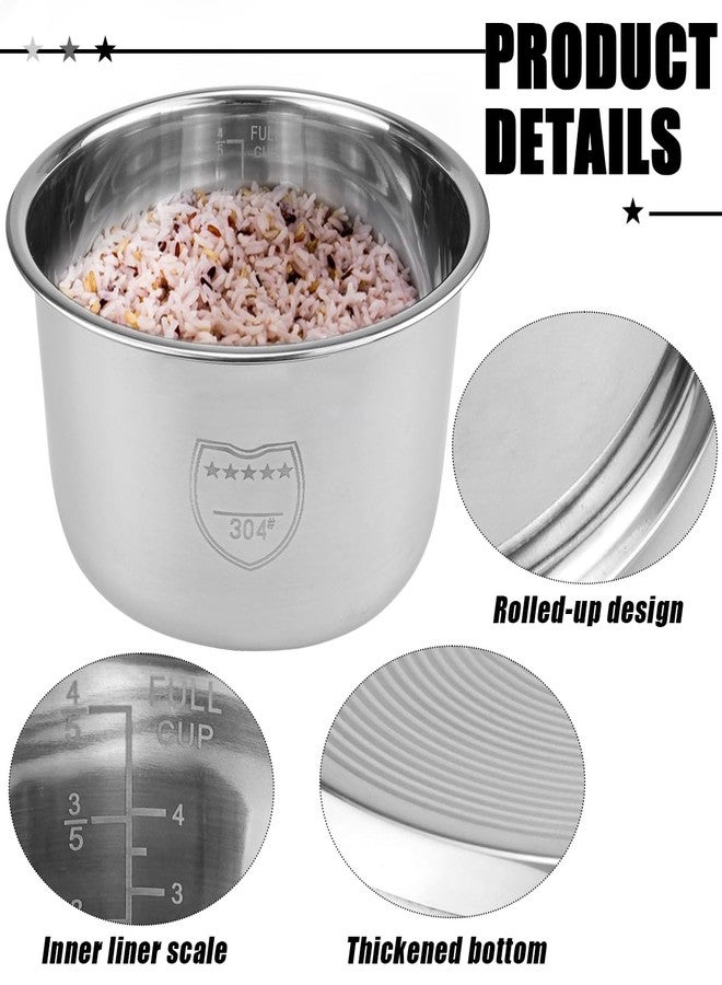 LNQ LUNIQI وعاء داخلي بديل لطباخ الأرز سعة 3 لترات، بطانة داخلية من الفولاذ المقاوم للصدأ لأدوات الطبخ، ملحقات بديلة لأدوات الطبخ المنزلية. - Image 3