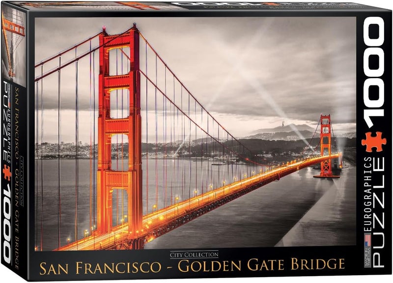 EuroGraphics San Francisco Golden Gate Bridge Puzzle 1000Piece 60000663  Black - Image 1
