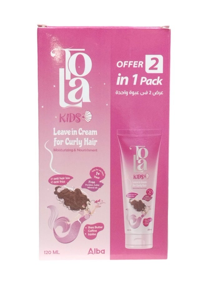 Tola - leave in kids for curly hair moisturizing & nourishment 120ml 1+1 - Image 1