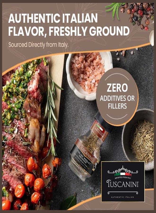 Tuscanini Premium Italian Medley Spice Grinder, .56oz | Freshly Ground Italian Seasoning | Product of Italy - Image 3