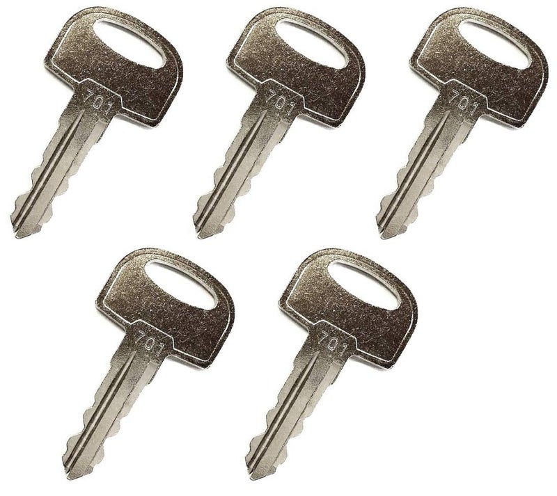 AA 5 Pack Ignition Keys for Ditch Witch JCB Heavy Equipment 45501, 105-1790, 701 (5) - Image 1