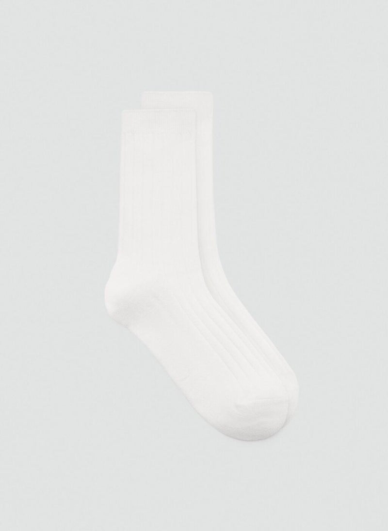 MANGO Ribbed wool blend socks - Image 1