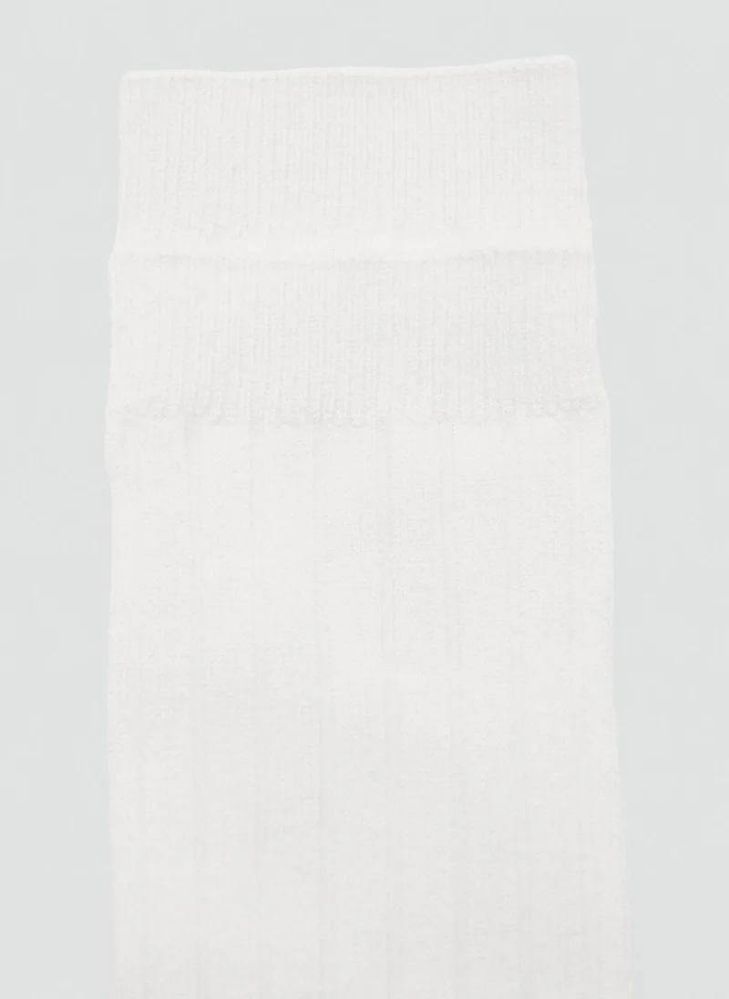 مانجو جوارب صوف مضلعة