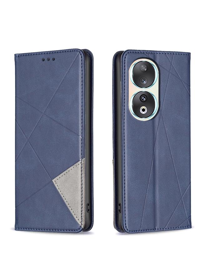 Zaboon Case For Honor 90 5G Rhombus Texture Magnetic Leather Phone Case - Image 1