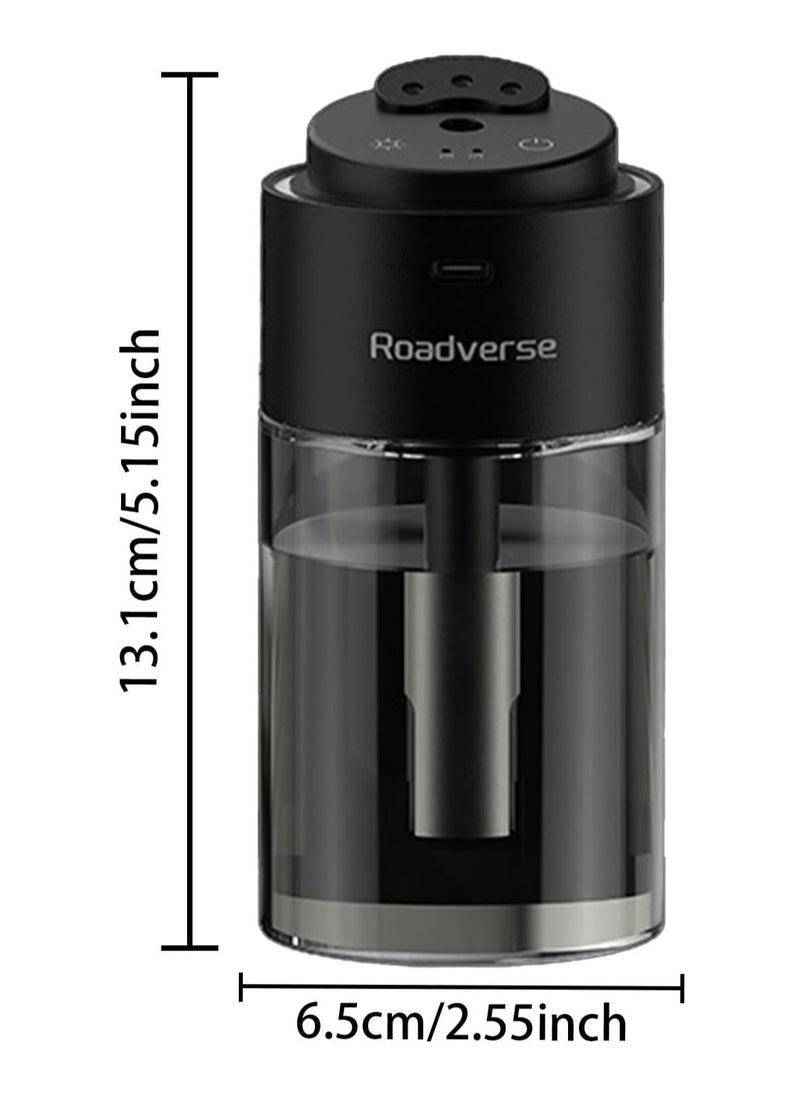 ROADVERSE Car Perfume Diffuser - Natural Perfume Car Humidifier -- Long-Lasting Smart Air Freshener & Aromatherapy Scent Diffusers | Auto/Off Starry Projector Lamp | USB Car Diffuser for Car, Office, and Home Use | Refreshing Aroma & Relaxing Ambiance  - Image 5