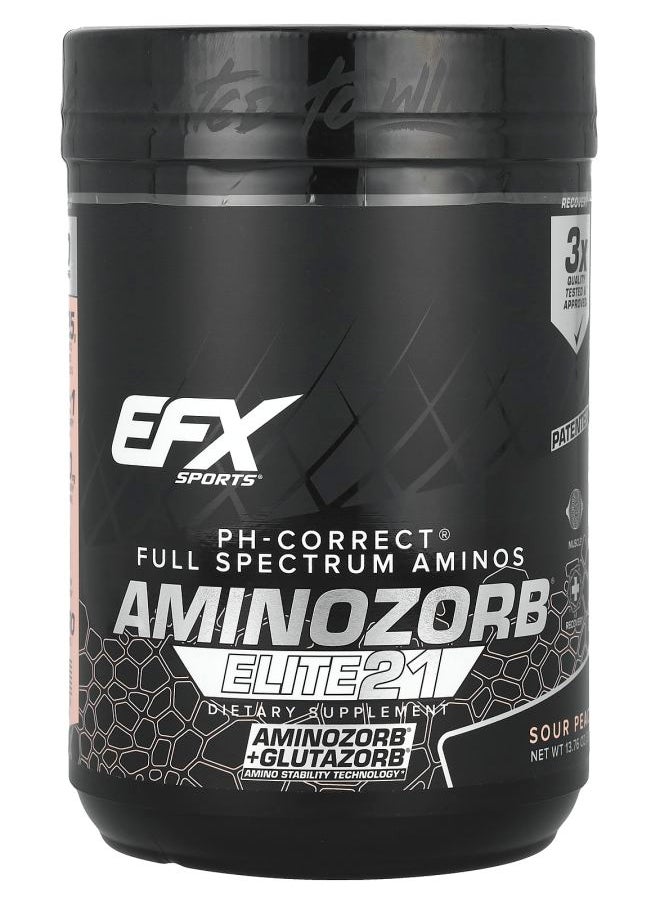 EFX SPORTS AminoZorb® Elite 21 Sour Peach 13.76 oz (390 g) 