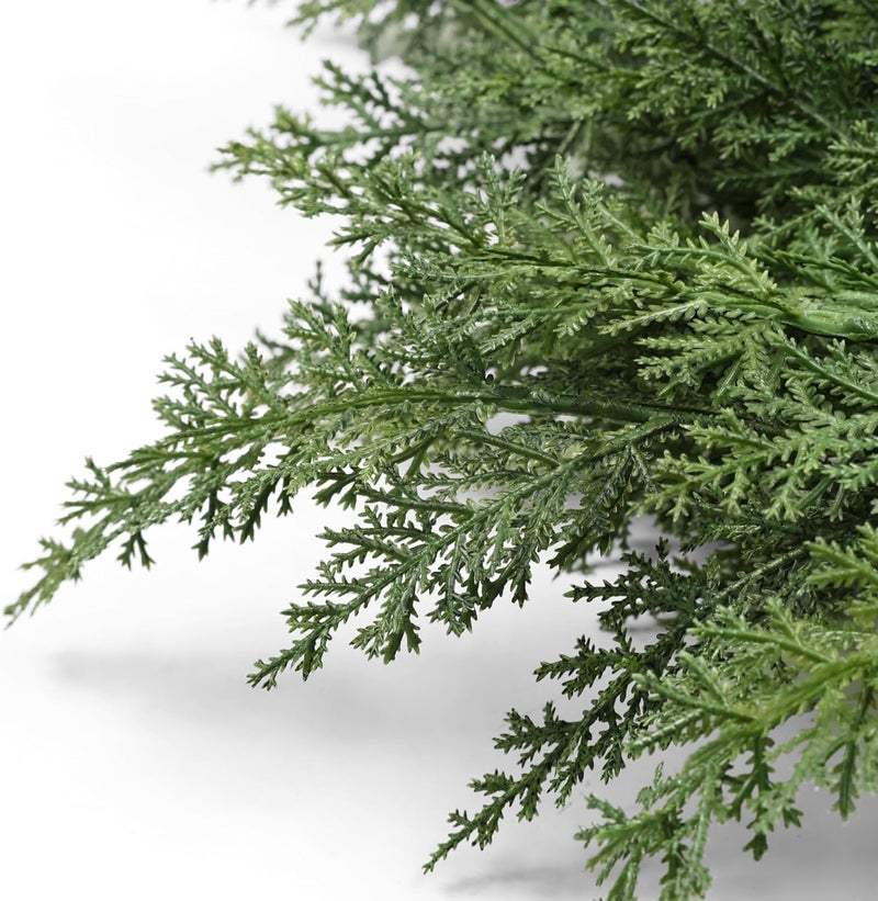 Zmtyykh Lush Christmas Wreaths for Front Door Christmas Decorations 24 inch Real Touch Faux Cedar Wreath Winter Wreath Large Green Wreaths for Windows Outdoor Indoor Walls Home Xmas Holiday Decor - Image 3