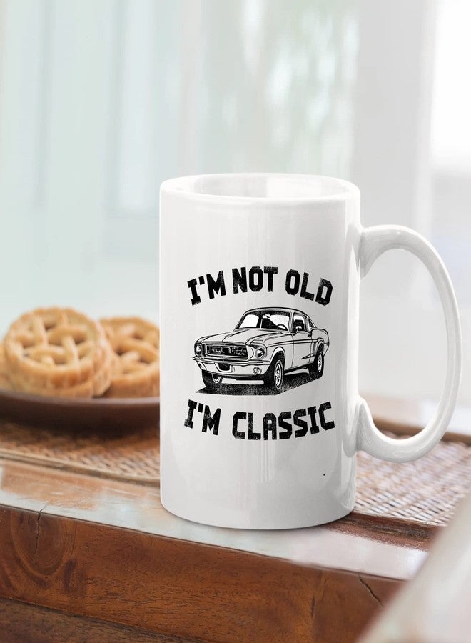 Panvola I'm Not Old I'm Classic Retirement Gift Mug Retired Senior Dad Father Grandpa Granddad Birthday Gifts For The Car Enthusiast Ceramic Cup (White) - Image 5