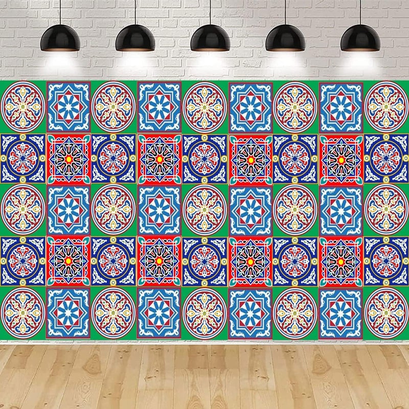 Ramadan Mubarak Poster Decorative Units Green Photo Background Large Monument Decor 110cm by 180cm Strong Banner Material with Metal Grommets UP TO DATE