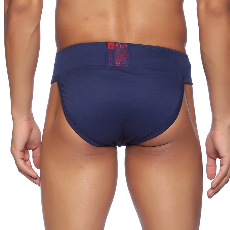 omtex Men's Athletic Neo Cotton Stretchable Supporter Back Covered with Cup Pocket, Ideal for Workout and Sports Quick Dry Moisture Wicking Underwear (Pack of 2), Navy Blue, Large - Image 5