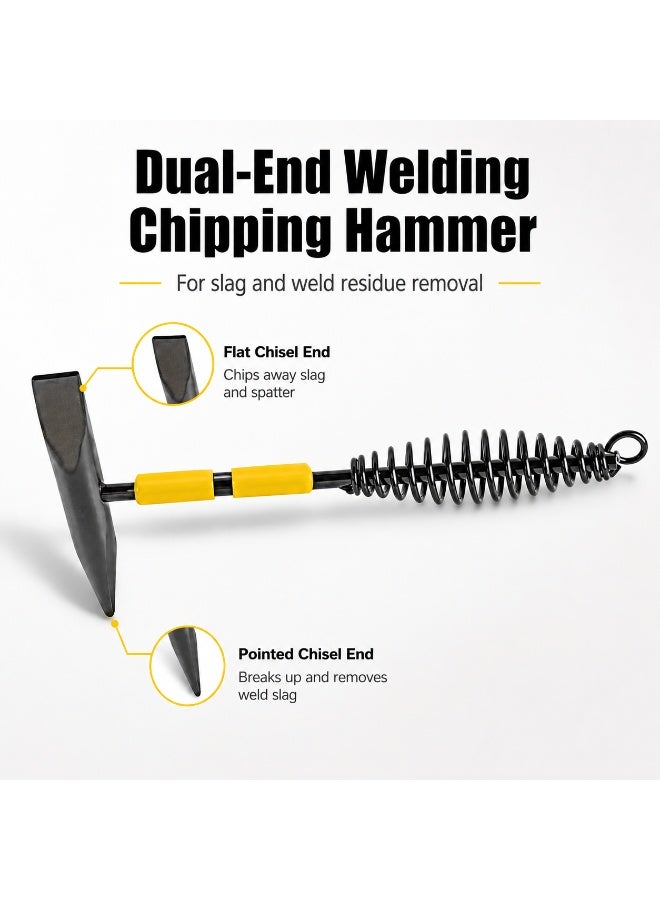 Uken Welding Chipping Hammer with Coil Spring Handle, Slag Removal Hammer for Arc Welding, Metalwork, Workshop and Repair Use - Image 4