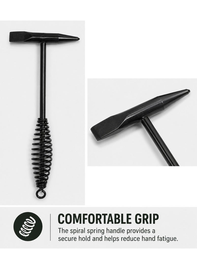 Uken Welding Chipping Hammer with Coil Spring Handle, Slag Removal Hammer for Arc Welding, Metalwork, Workshop and Repair Use - Image 2