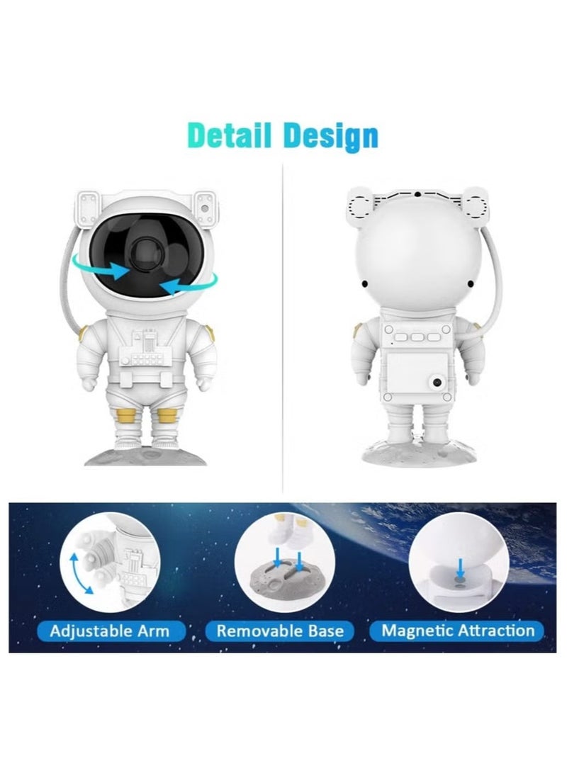 Raxoom Kids Star Projector Night Light Astronaut LED Projection Lamp for Bedroom, Starry Night Light Projector with Timer, Remote Control and 360°Adjustable Head Angle,Right Galaxy Projector - Image 4