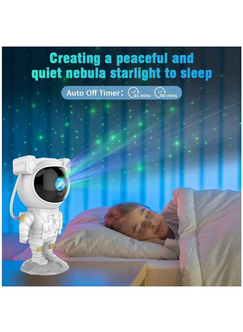 Raxoom Kids Star Projector Night Light Astronaut LED Projection Lamp for Bedroom, Starry Night Light Projector with Timer, Remote Control and 360°Adjustable Head Angle,Right Galaxy Projector - Image 3